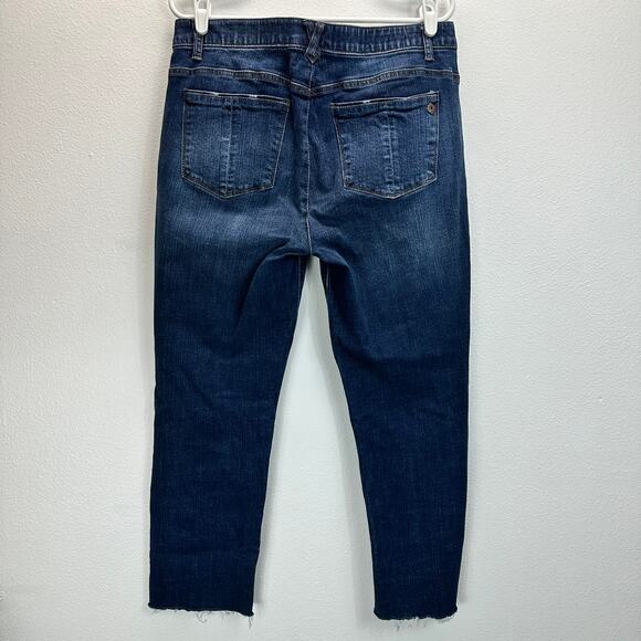 Democracy "Ab"solution Straight Jeans Raw Hem Size 12 - Picture 2 of 13
